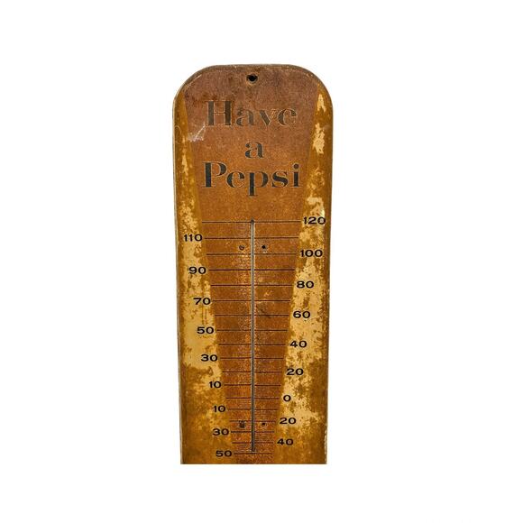 Vintage 1957 Advertising Have A Pepsi Tin Wall Thermometer - Picture 3 of 10